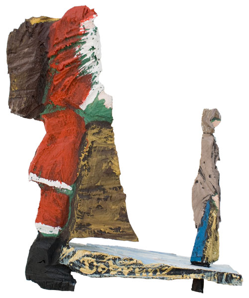 Click to see it big Weihnachtsmann 1107, Holzskulptur